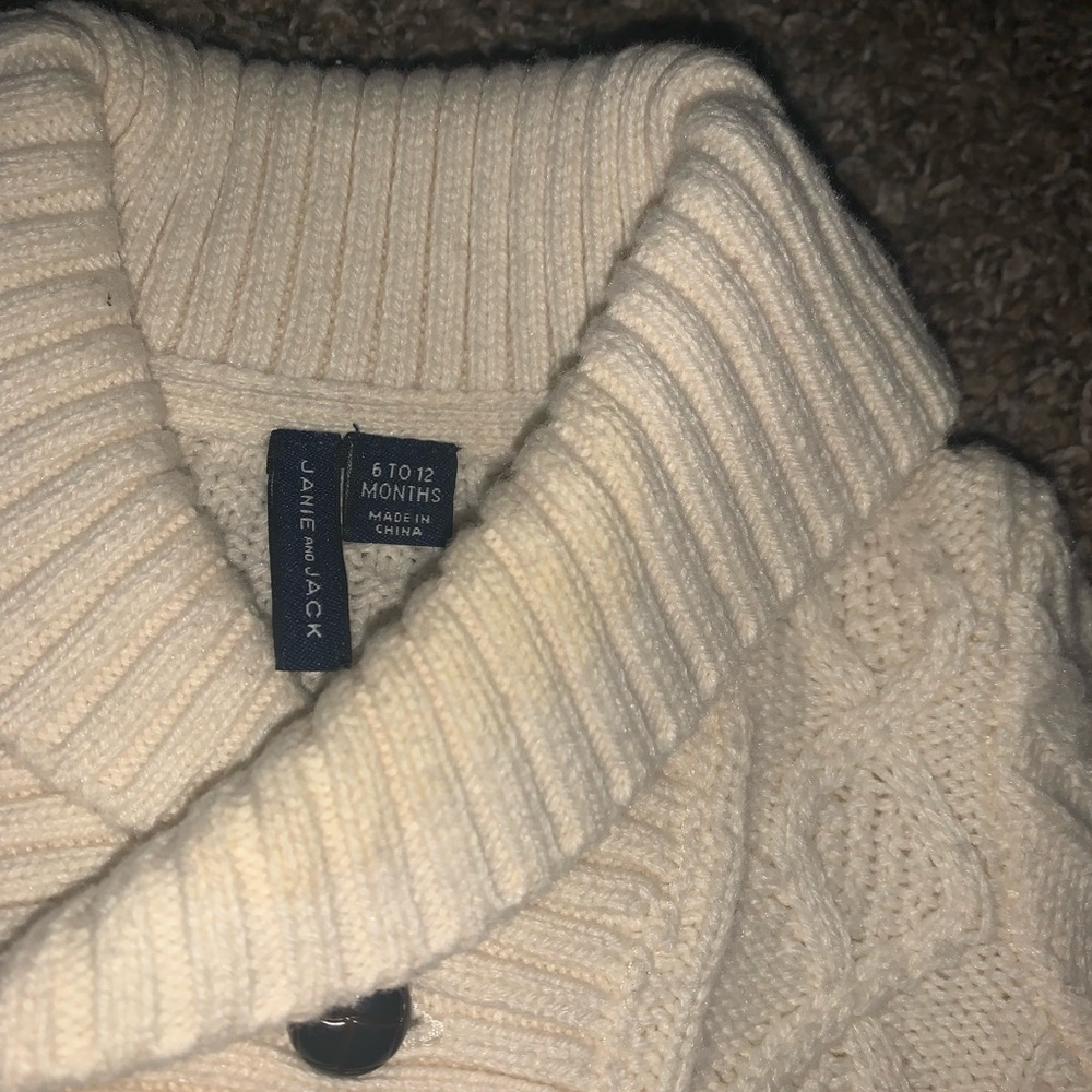 Janie and Jack Baby Boy Knitted Cardigan Pullover 6/12m - Picture 6 of 7